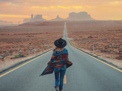 Woman in Arizona Road